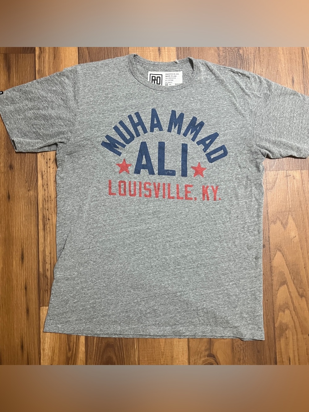 Muhammad Ali Roots Of Fight T-Shirt Mens 2XL Gray Float Like A Butterfly
